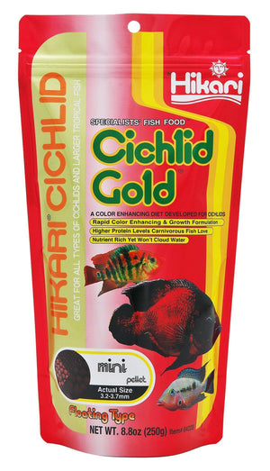 Hikari Cichlid Gold Pellet Fish Food Medium 2Oz - Pet Totality