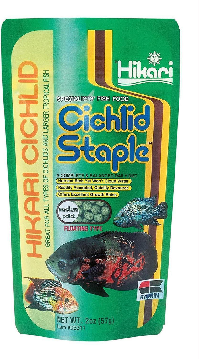 Hikari Cichlid Staple Pellet Fish Food Medium 2Oz