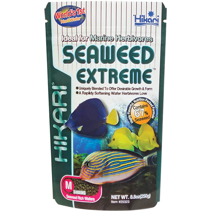 Hikari Seaweed Extreme Wafer Fish Food Medium 8.8Oz