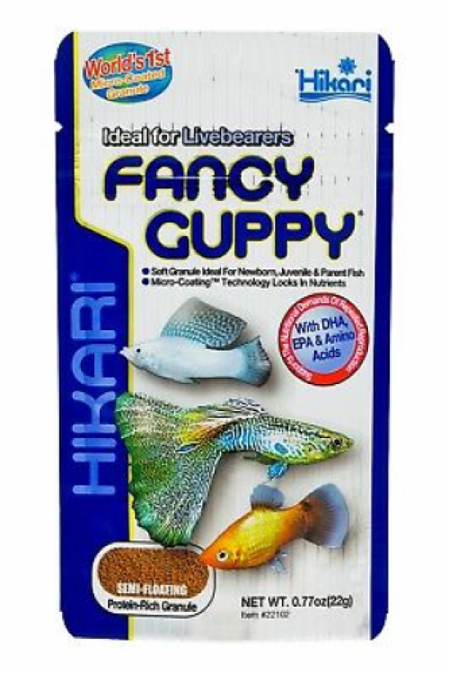 Hikari Tropical Fancy Guppy Granules Fish Food .77Oz