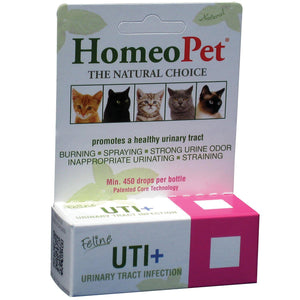Homeopet Uti+ Cat Urinary Tract Infection Plus - Min. 450 Drops Per Bottle - Pet Totality