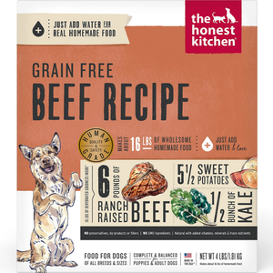 Honest Kitchen  Dog Grain Free Beef  4 Lbs. Box - Pet Totality