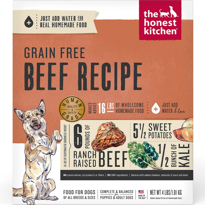 Honest Kitchen  Dog Grain Free Beef  4 Lbs. Box