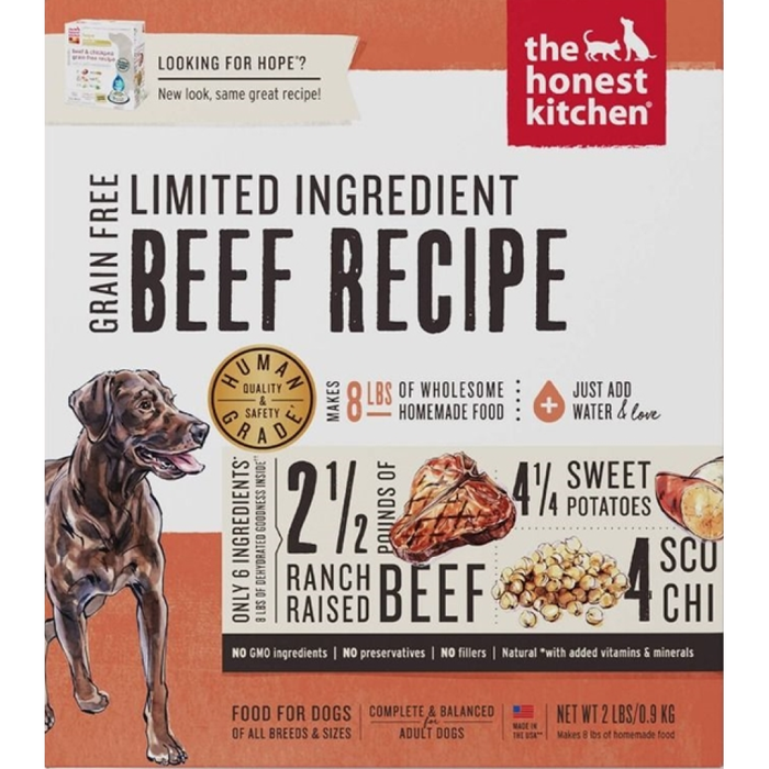 Honest Kitchen  Dog Lid Grain Free Beef  2 Lbs. Box