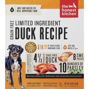 Honest Kitchen  Dog Lid Grain Free Duck 4 Lbs. Box - Pet Totality