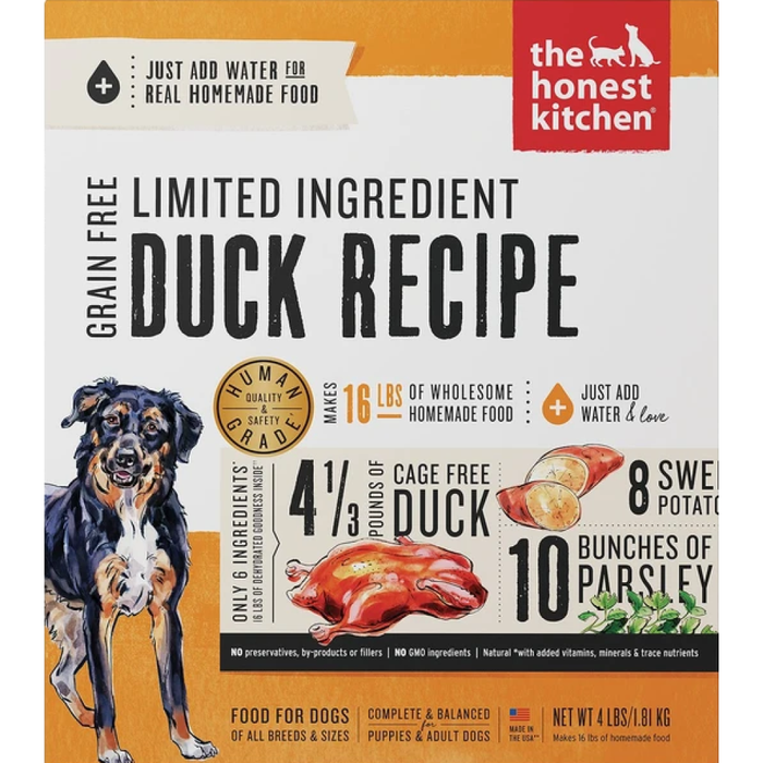 Honest Kitchen  Dog Lid Grain Free Duck 4 Lbs. Box