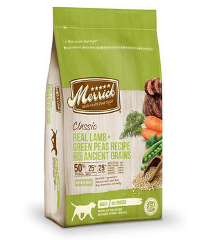 Merrick Classic Real Lamb And Green Peas Recipe With Ancient Grains 30Lb - Pet Totality