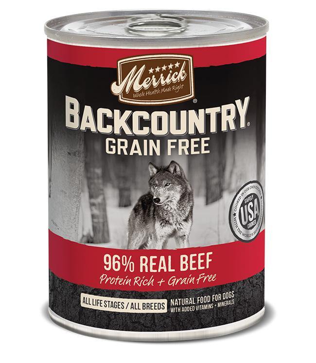 Merrick Dog Backcountry Grain Gree 96% Beef 12.7Oz