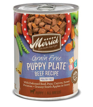 Merrick Dog C Lassic Puppy Plate Beef 12.7Oz  (Case Of 12) - Pet Totality