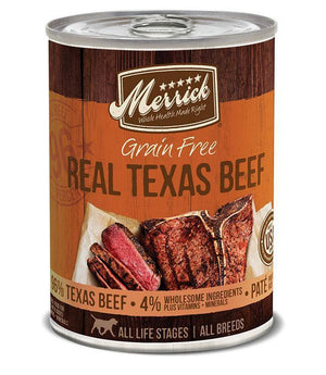 Merrick Dog Grain Free 96% Real Texas Beef 12.7Oz  (Case Of 12) - Pet Totality