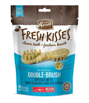 Merrick Fresh Kisses Mint Breath Strips For Medium Dogs (30-70 Lbs) 12Oz - Pet Totality