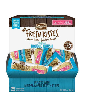 Merrick Fresh Kisses Mint Breath Strips For Small Dogs (17-30 Lbs) (25 Count) - Pet Totality