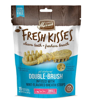 Merrick Fresh Kisses Mint Breath Strips For Small Dogs (17-30 Lbs) 9.7Oz - Pet Totality