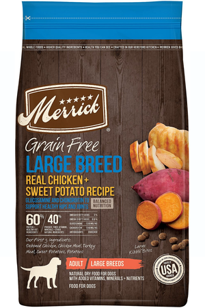 Merrick Grain Free Large Breed Real Chicken And Sweet Potato Recipe 10Lb - Pet Totality