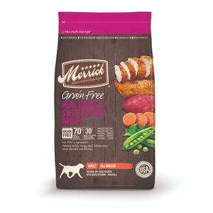 Merrick Grain Free Real Turkey + Sweet Potato Recipe Dry Dog Food 10Lbs - Pet Totality