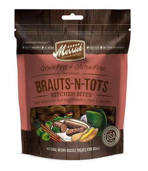 Merrick Kitchen Bites Brauts-N-Tots 9Oz - Pet Totality