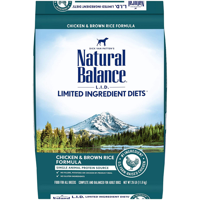 Natural Balance Lid Chicken Formula Dry Dog Food 26Lb