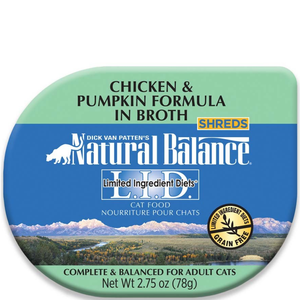 Natural Balance Lid Chicken & Pumpkin Formula In Broth Cat Food 24Ea/.75Oz - Pet Totality