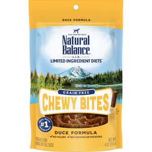 Natural Balance Lid Grain Free Chewy Bites! Duck 4Oz - Pet Totality