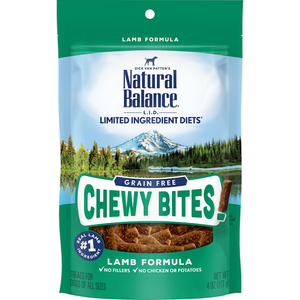 Natural Balance Lid Grain Free Chewy Bites! Lamb 4Oz - Pet Totality