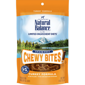 Natural Balance Lid Grain Free Chewy Bites! Turkey 4Oz - Pet Totality