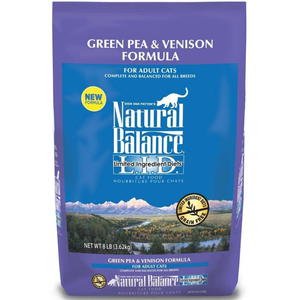 Natural Balance Lid Green Pea & Venison Formula Cat Food 8Lbs - Pet Totality