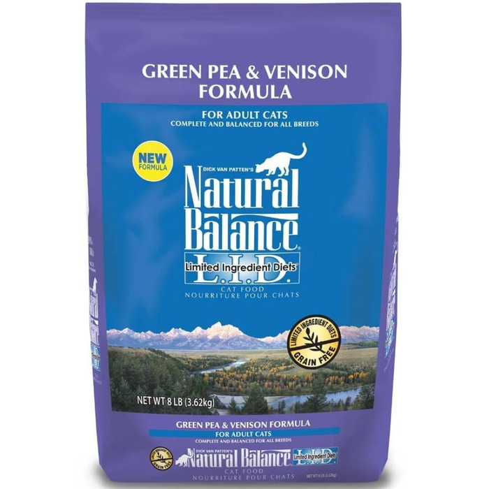 Natural Balance Lid Green Pea & Venison Formula Cat Food 8Lbs