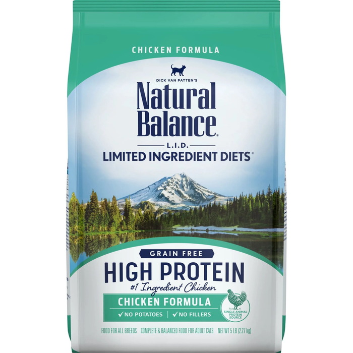 Natural Balance Lid High Protein Dry Cat Food Chicken 5Lb