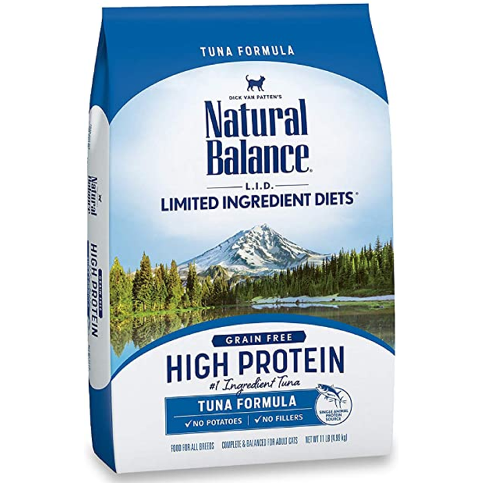 Natural Balance Lid High Protein Dry Cat Food Tuna 11Lb
