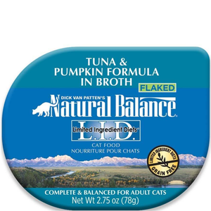 Natural Balance Lid Tuna & Pumpkin Formula In Broth Cat Food 24Ea/.75Oz - Pet Totality