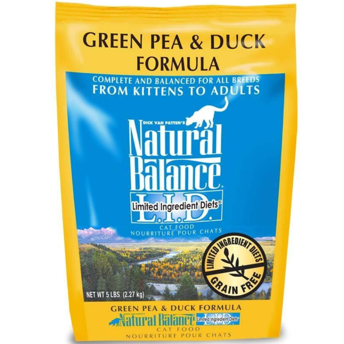 Natural Balance Limited Ingredient Diets Green Pea & Duck Dry Cat Food 5Lb