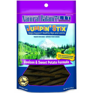 Natural Balance Lit Hip-Stix Venison Formula Semi-Moist Dog Treat 4Oz - Pet Totality