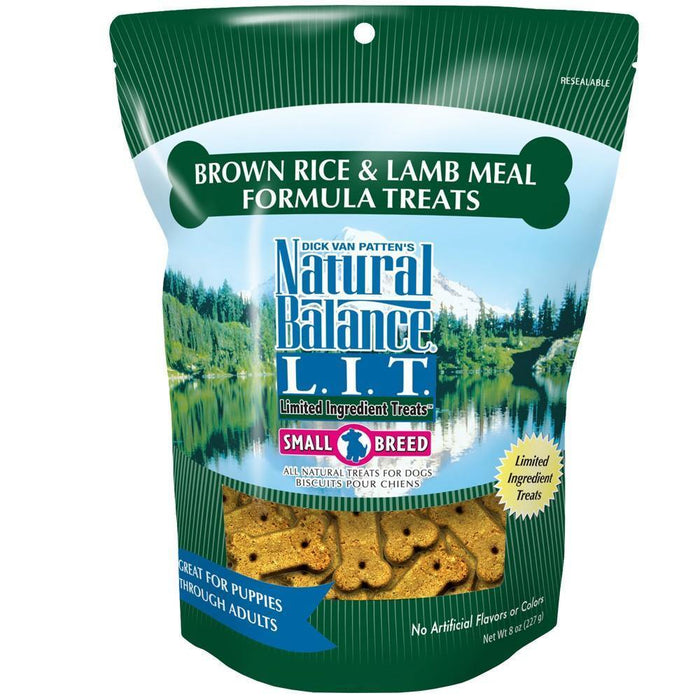 Natural Balance L.I.T. Limited Ingredient Treats Brown Rice & Lamb Meal 8Oz