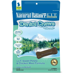 Natural Balance Lit Sweet Potato&Chicken Meal Dental Chew Small Breed 13Oz/22Ct - Pet Totality