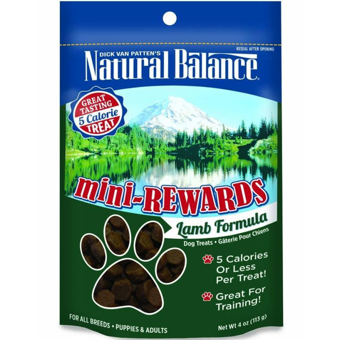 Natural Balance Mini Rewards Lamb Formula Semi-Moist Dog Treat 4Oz