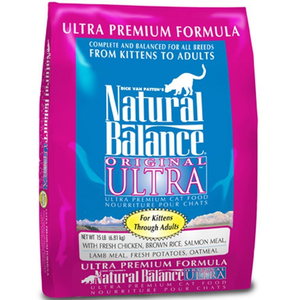 Natural Balance Original Ultra Ultra Premium Formula Dry Cat Food 15Lb - Pet Totality