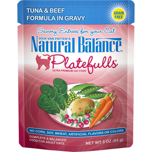 Natural Balance Platefulls Tuna & Beef Formula In Gravy Cat Food 3Oz - Pet Totality