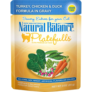 Natural Balance Platefulls Turkey Chicken & Duck Formula In Gravy Cat Food - Pet Totality