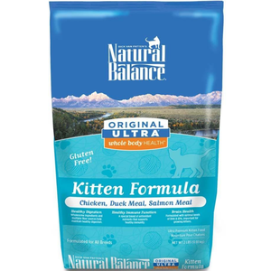Natural Balance Ultra Wbh Chicken, Duck, Salmon Kitten Dry Cat Food 2Lb - Pet Totality