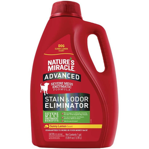 Nature'S Miracle Advanced Dog Stain & Odor Remover Pour Sunny Lemon 128Oz - Pet Totality
