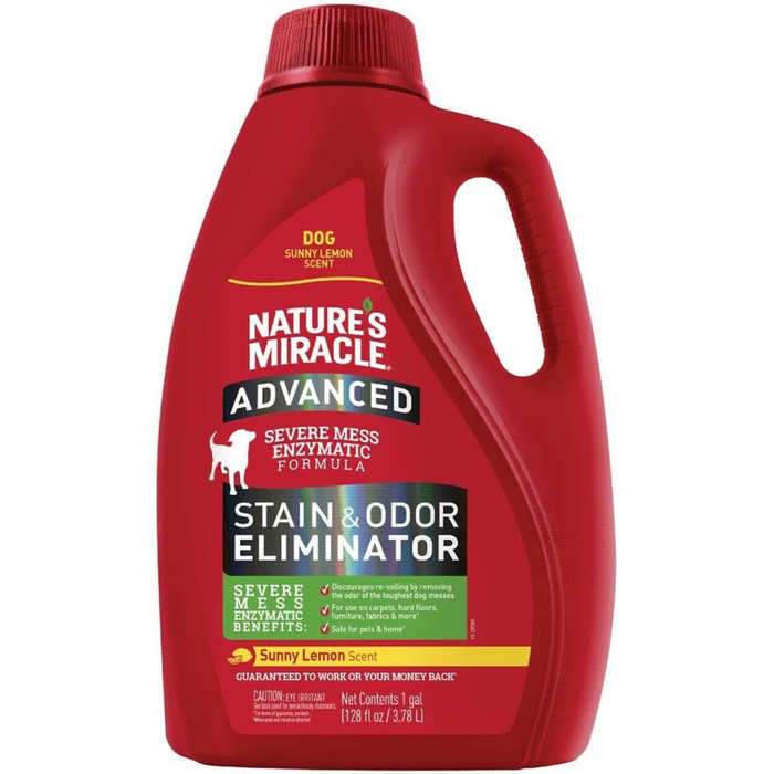 Nature'S Miracle Advanced Dog Stain & Odor Remover Pour Sunny Lemon 128Oz