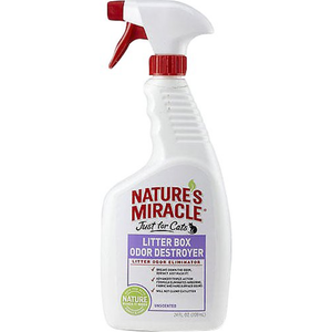 Natures Miracle Just For Cats Litter Box Odor Destroyer Trigger Spray 24Oz - Pet Totality