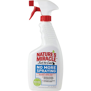 Natures Miracle Just For Cats No More Spraying Stain & Odor Remover Spray 24Oz - Pet Totality