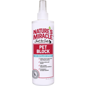 Natures Miracle Just For Cats Pet Block Repellent Spray 8Oz - Pet Totality