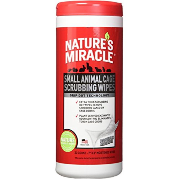 Nature'S Miracle Small Animal Cage Scrubbing Wipes 30Ct