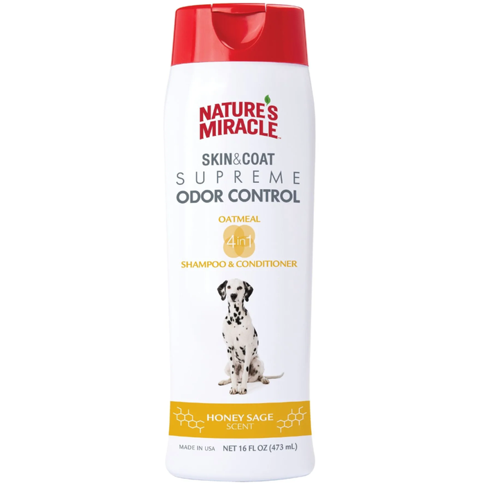 Nature'S Miracle Supreme Odor Control Natural Oatmeal Shampoo/Conditioner 16Oz