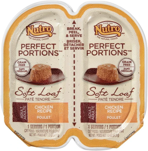 Nutro Grain Free Perfect Portions Soft Loaf Chicken Recipe Cat Food 24Ea/2.65Oz - Pet Totality