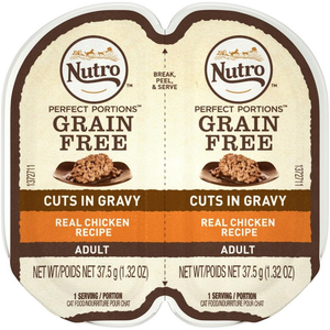 Nutro Perfect Portions Cuts In Gravy Real Chicken Wet Cat Food Tray 2.65 Ounces  (Case Of 24) - Pet Totality