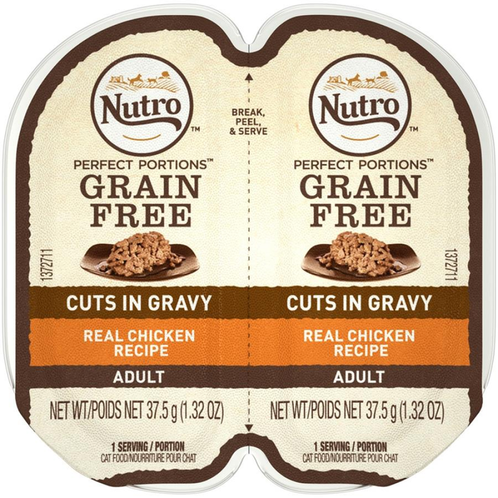 Nutro Perfect Portions Cuts In Gravy Real Chicken Wet Cat Food Tray 2.65 Ounces  (Case Of 24)