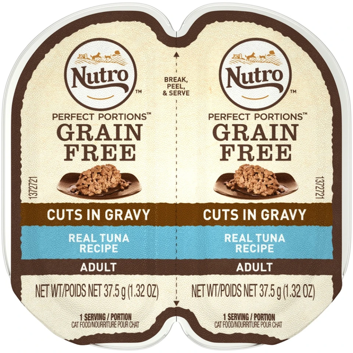 Nutro Perfect Portions Cuts In Gravy Real Tuna Wet Cat Food Tray 2.65 Ounces  (Case Of 24)